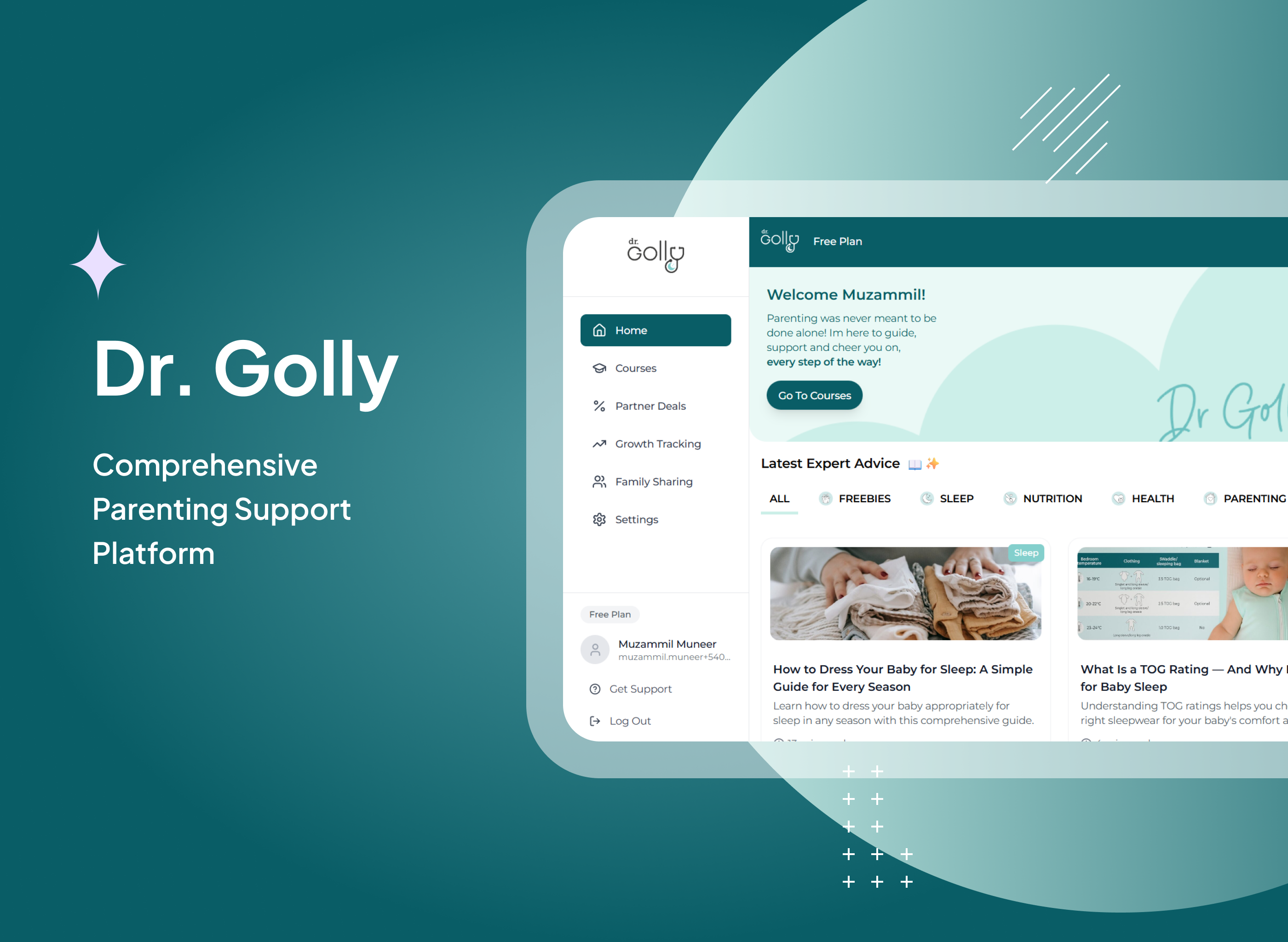 Dr. Golly Parenting Platform Dashboard
